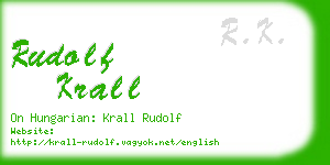 rudolf krall business card